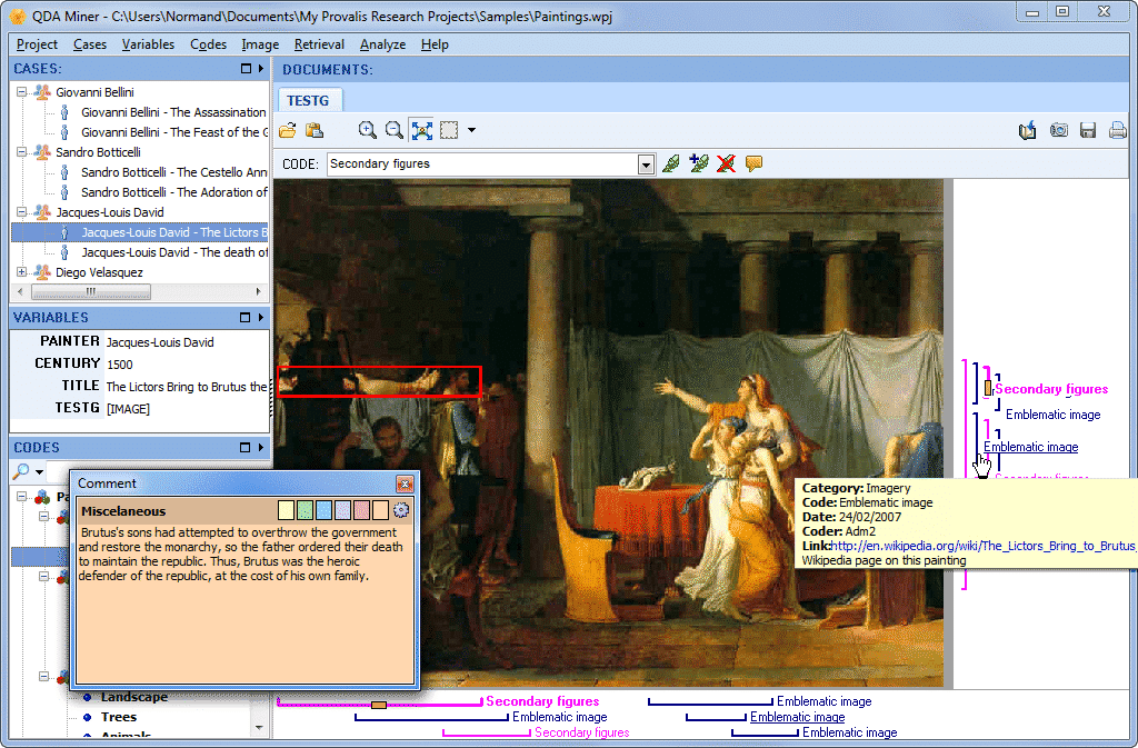 QDA Miner: Attach hyperlinks and memos to qualitative data
